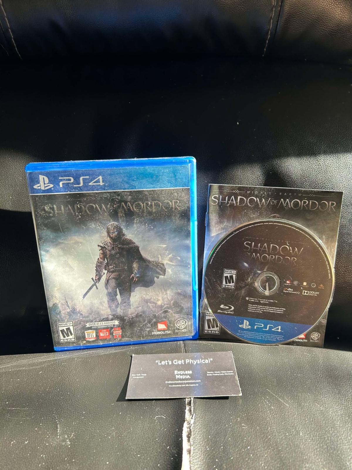 Middle Earth: Shadow of Mordor Sony Playstation 4 CIB Video Game