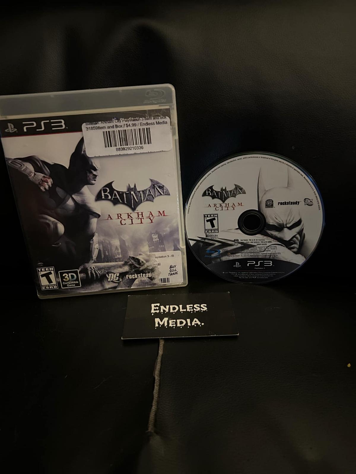 Batman: Arkham City Sony Playstation 3 Item and Box Video Game