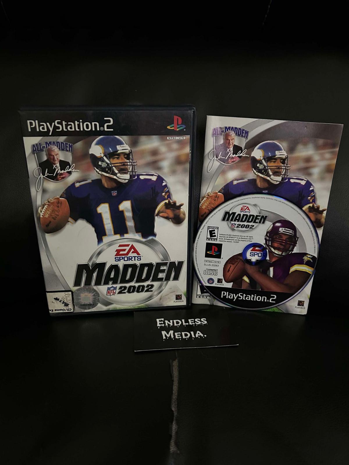 Madden 2002 Sony Playstation 2 CIB Video Game