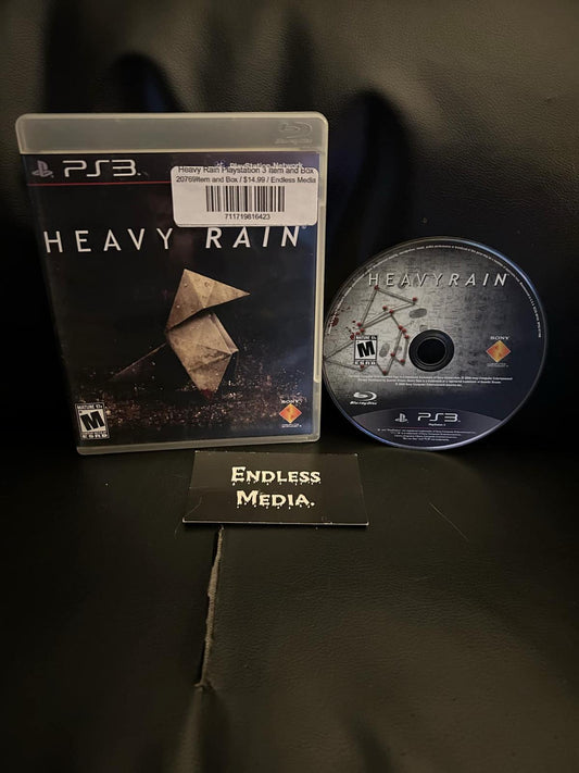 Heavy Rain Sony Playstation 3 Item and Box Video Game