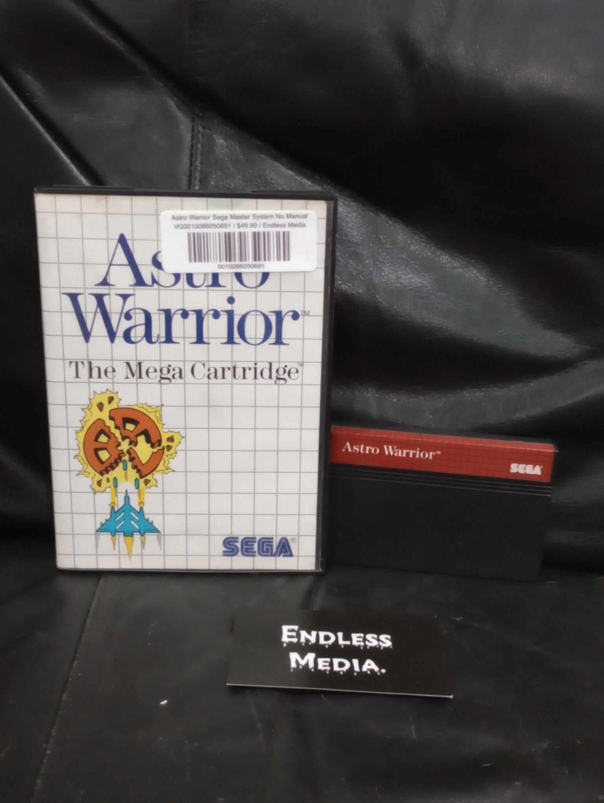 Astro Warrior Sega Sega Master System Item and Box Video Game