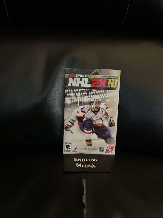 NHL 2K10 Sony Playstation 2 Manual only Video Game