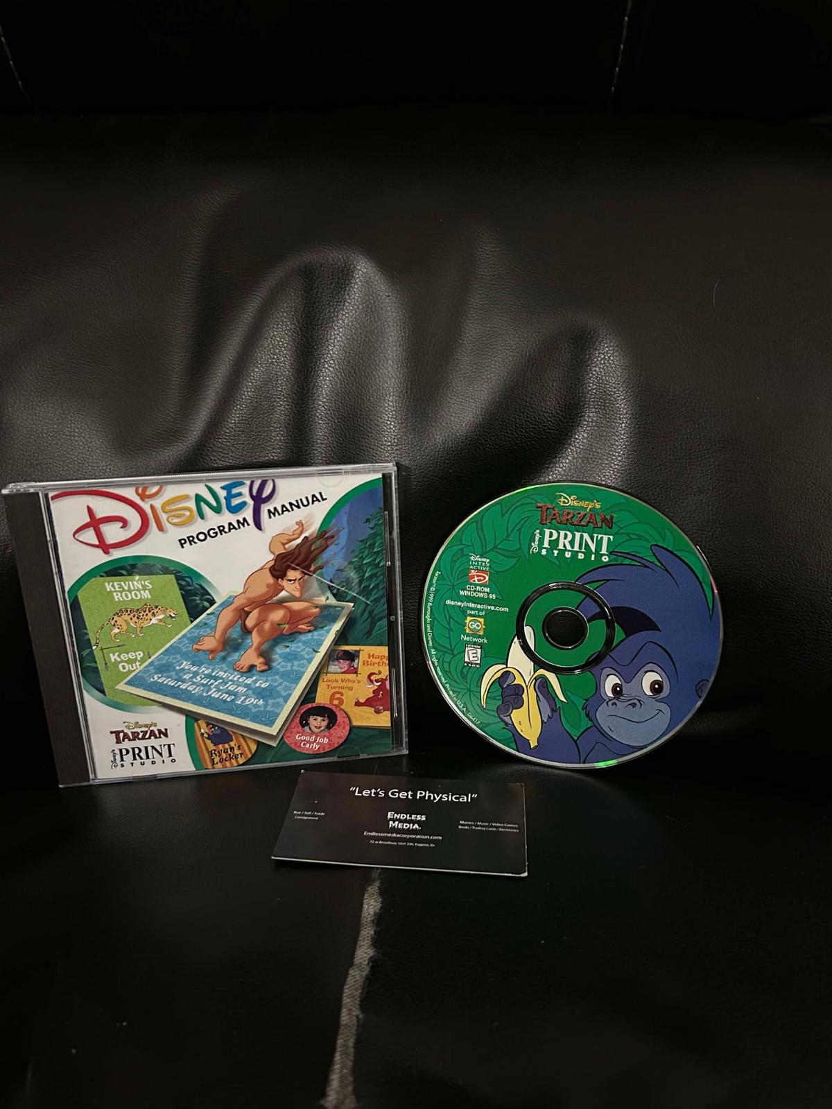 Disney's Tarzan Print Studio PC PC Games Item and Manual Video Game