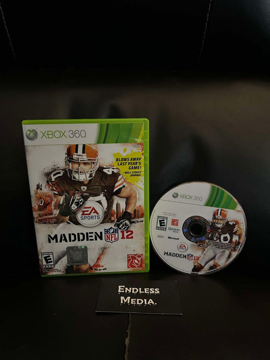 Madden NFL 12 Microsoft Xbox 360 Item and Box Video Game