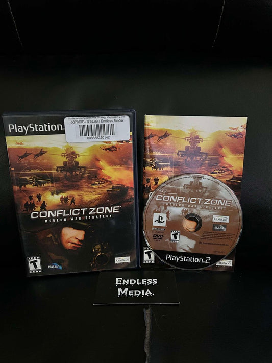 Conflict Zone Modern War Strategy Sony Playstation 2 CIB Video Game