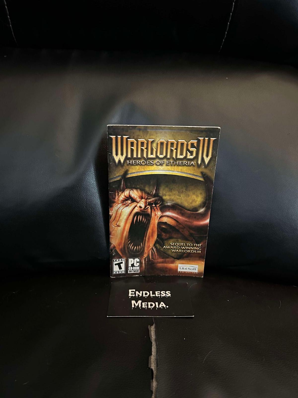 Warlords IV: Heroes of Etheria PC PC Games Manual only Video Game