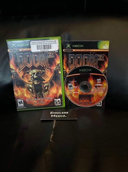 Doom 3: Resurrection of Evil Microsoft Xbox CIB Video Game