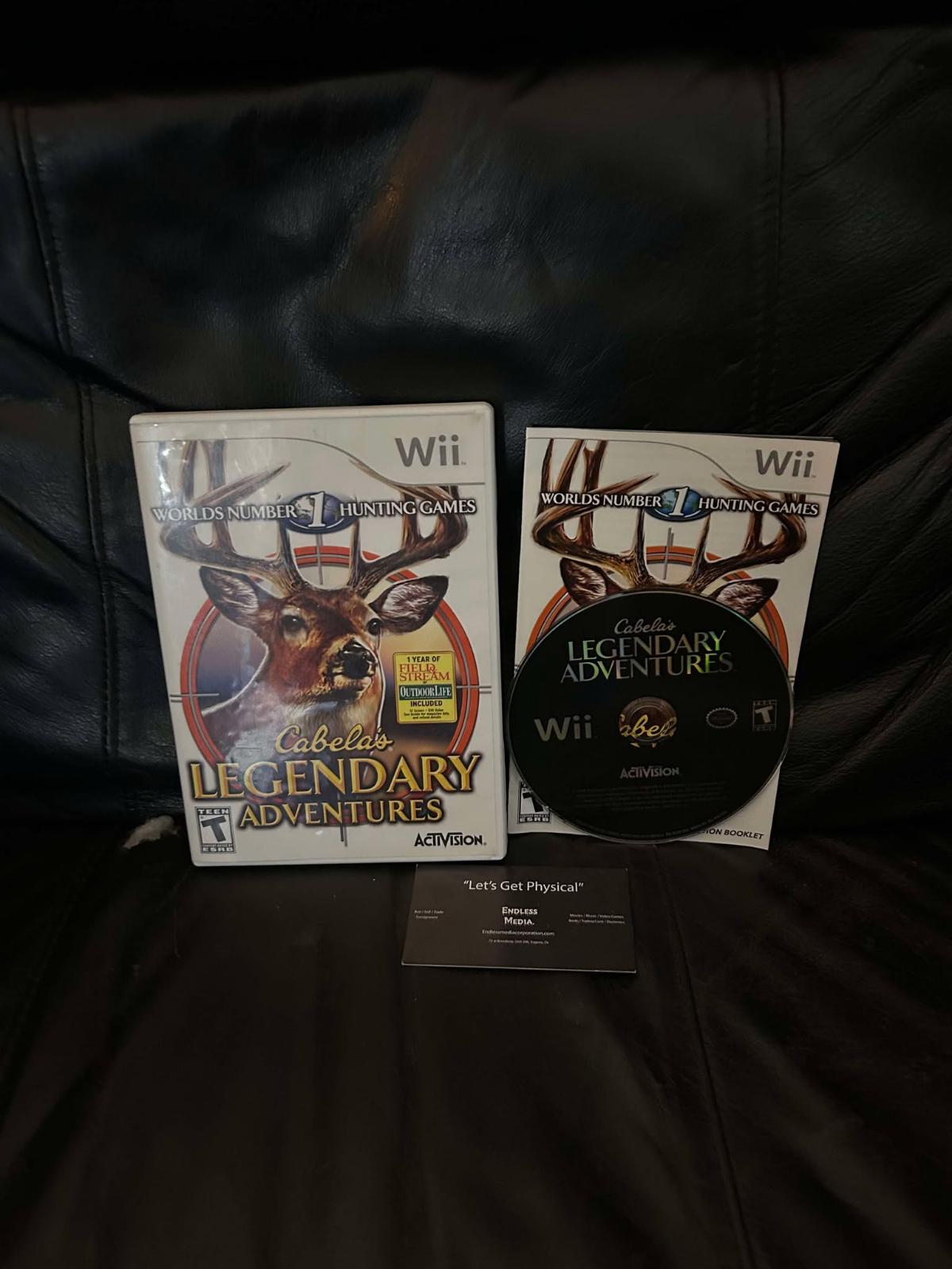 Cabela's Legendary Adventures Nintendo Wii CIB Video Game