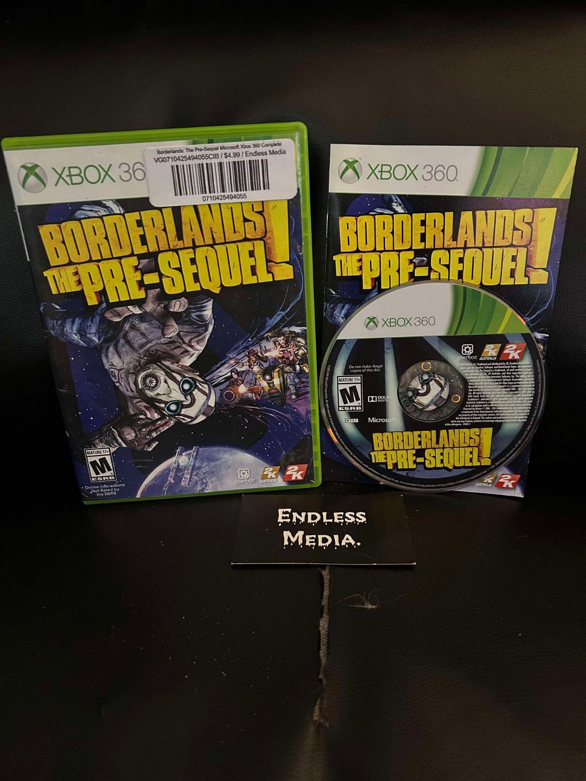 Borderlands The Pre-Sequel Microsoft Xbox 360 CIB Video Game