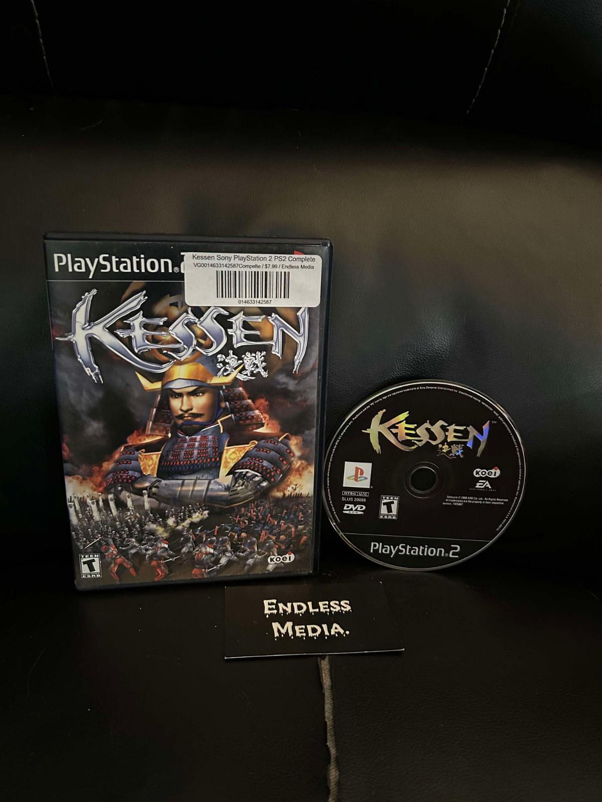 Kessen Sony Playstation 2 Item and Box Video Game