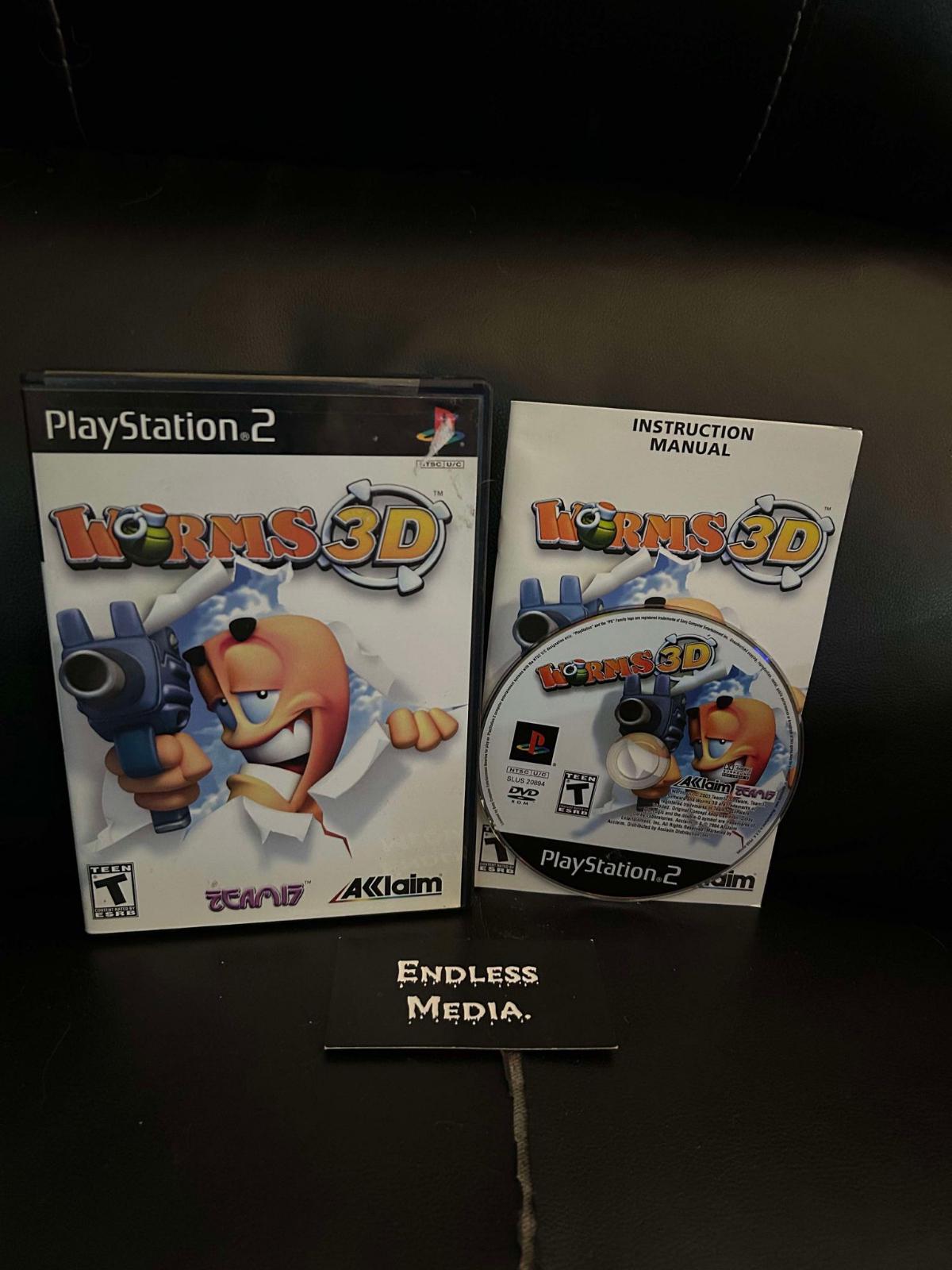 Worms 3D Sony Playstation 2 CIB Video Game