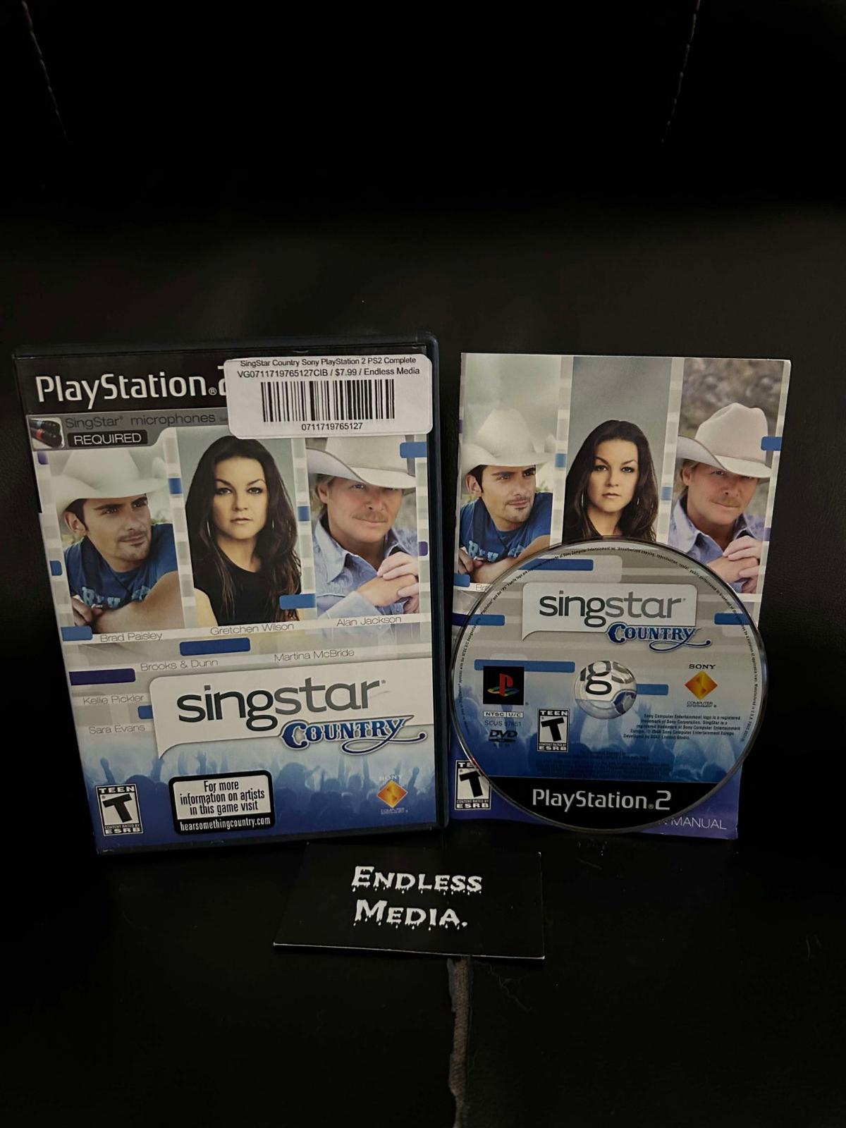 SingStar Country Sony Playstation 2 CIB Video Game