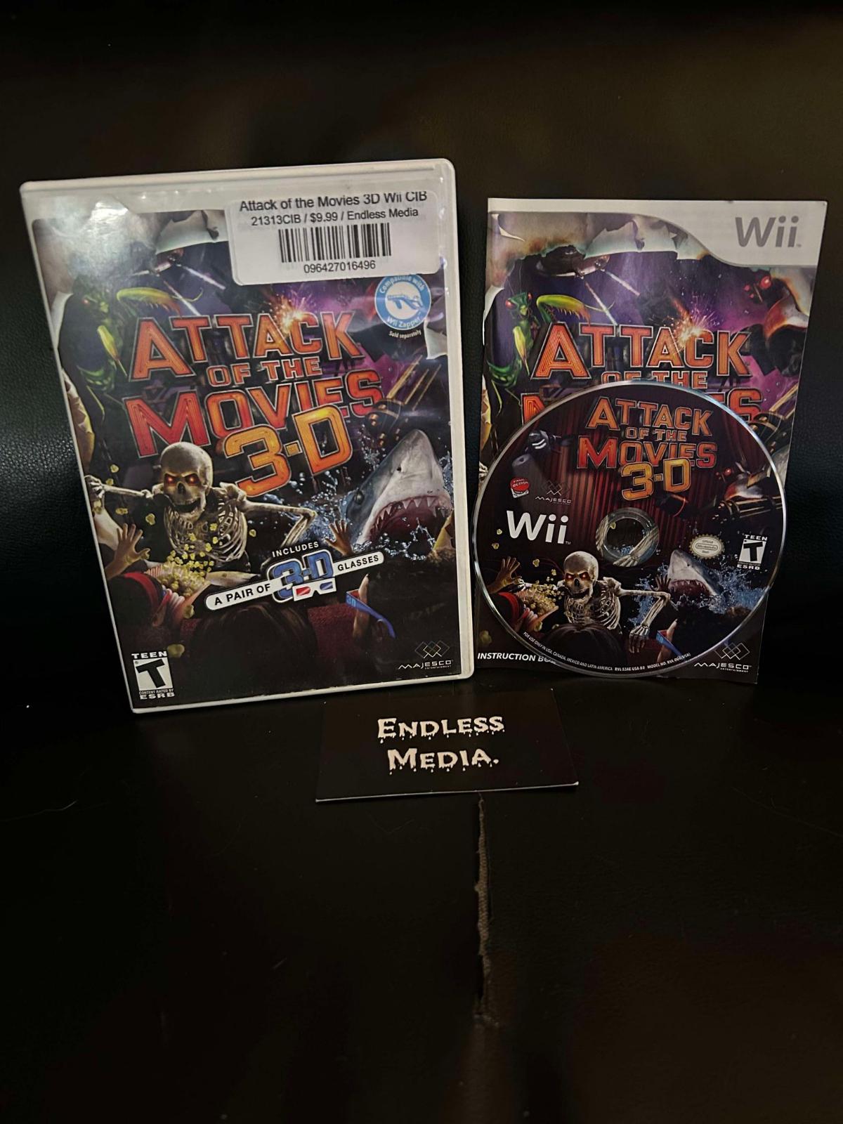 Attack of the Movies 3D Nintendo Wii CIB Video Game