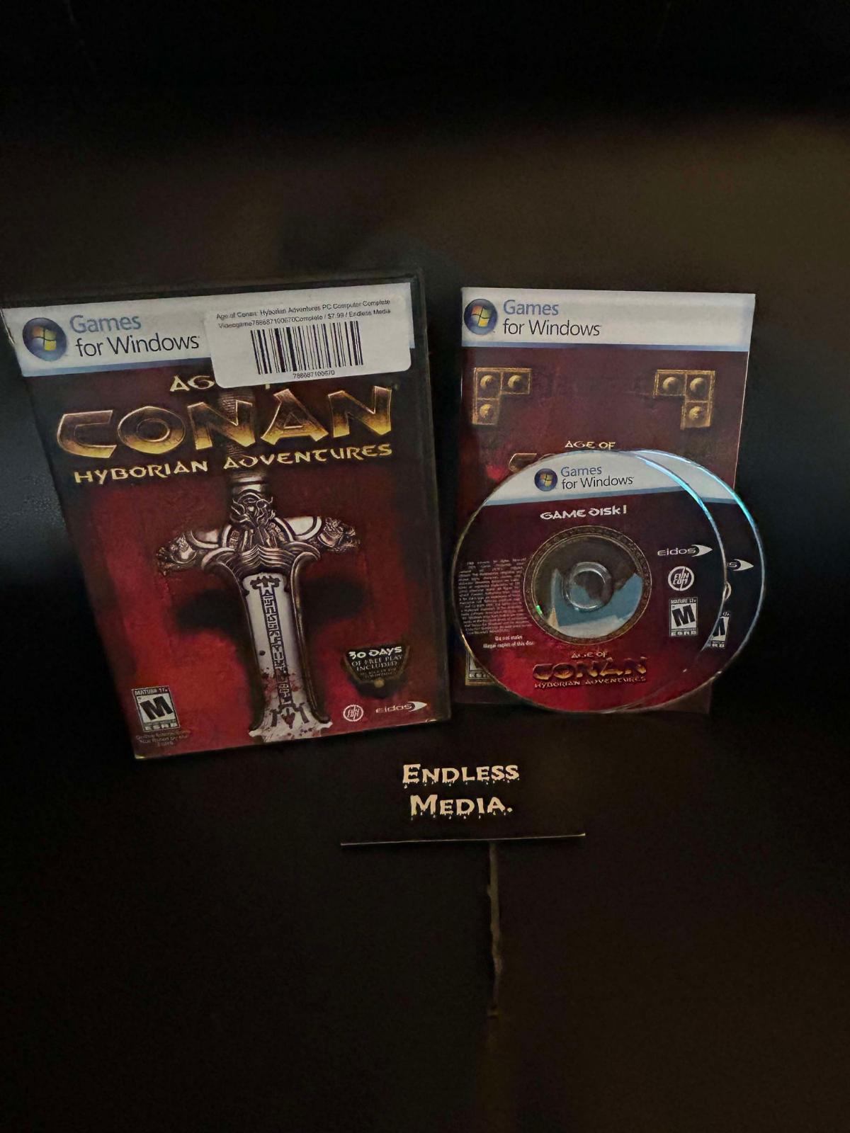 Age of Conan: Hyborian Adventures PC PC Games CIB Video Game