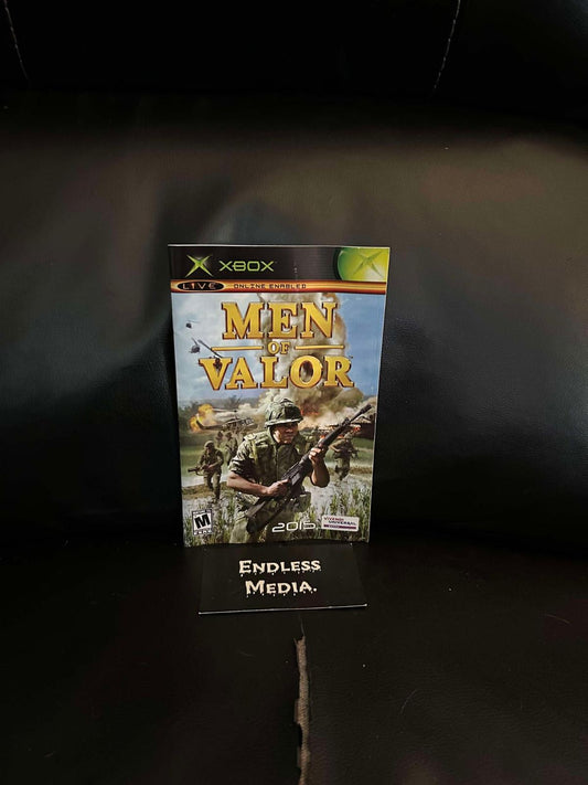 Men of Valor Microsoft Xbox Manual only Video Game