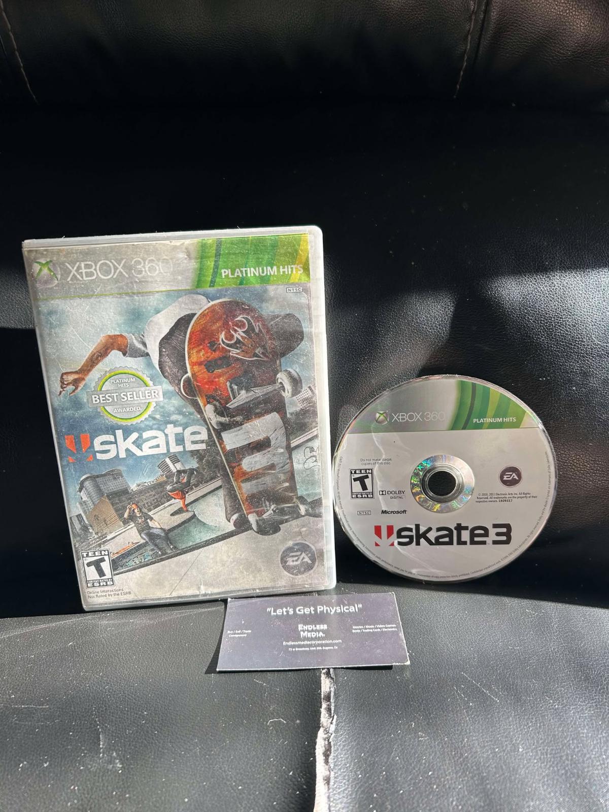 Skate 3 [Platinum Hits] Microsoft Xbox 360 Item and Box Video Game