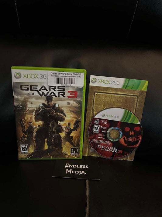 Gears of War 3 Microsoft Xbox 360 CIB Video Game