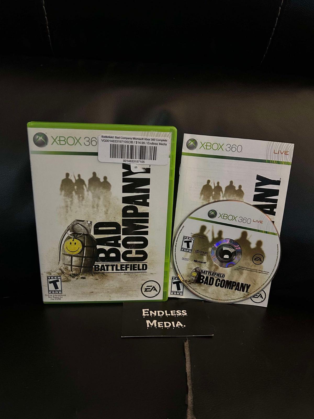 Battlefield: Bad Company Microsoft Xbox 360 CIB Video Game