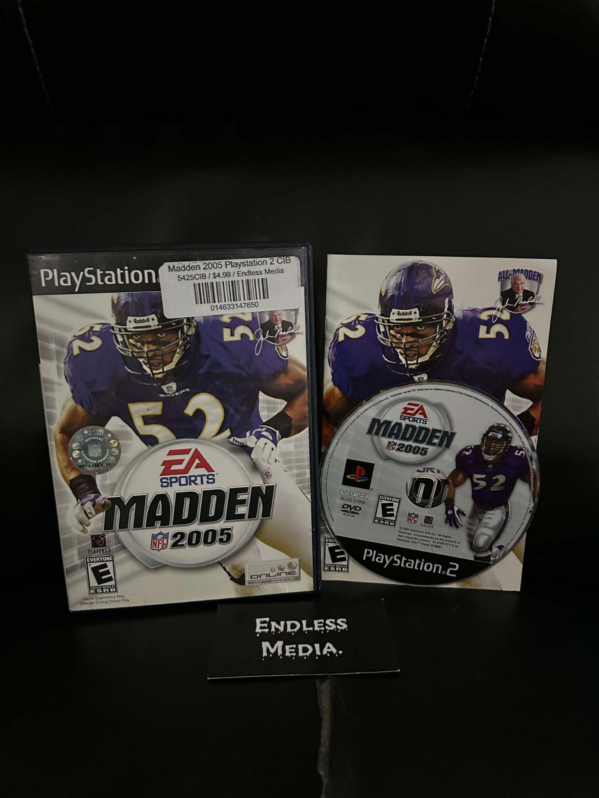 Madden 2005 Sony Playstation 2 CIB Video Game