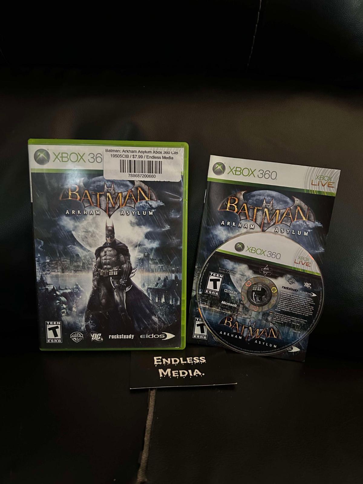 Batman: Arkham Asylum Microsoft Xbox 360 CIB Video Game