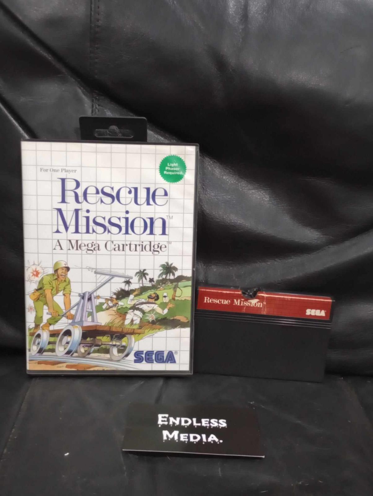 Rescue Mission Sega Sega Master System Item and Box Video Game