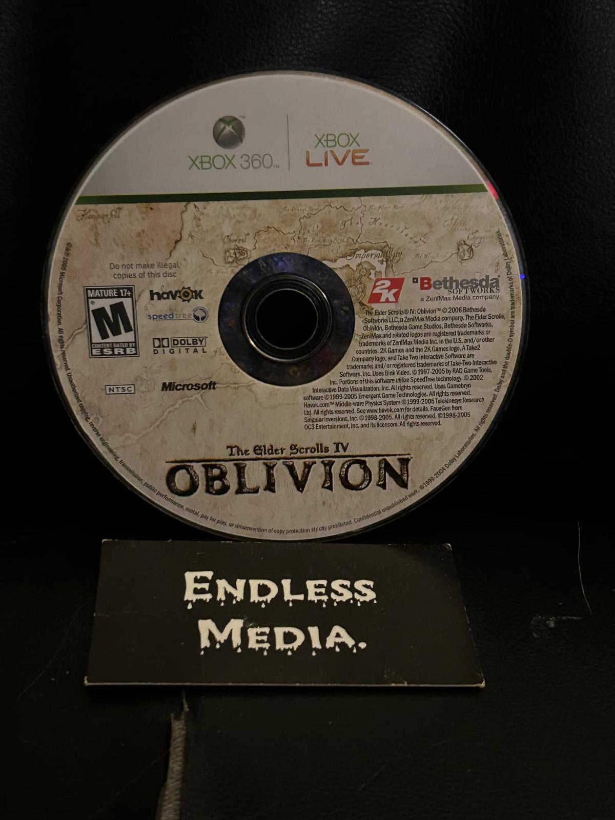 Elder Scrolls IV Oblivion Microsoft Xbox 360 Loose Video Game