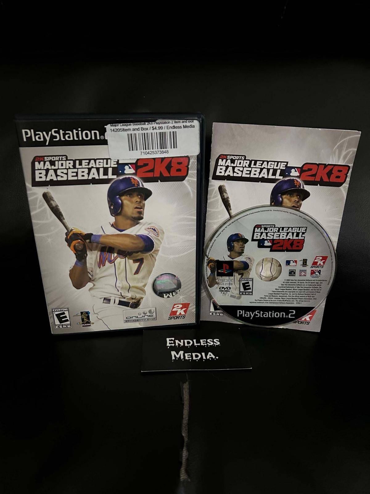 Major League Baseball 2K8 Sony Playstation 2 CIB Video Game