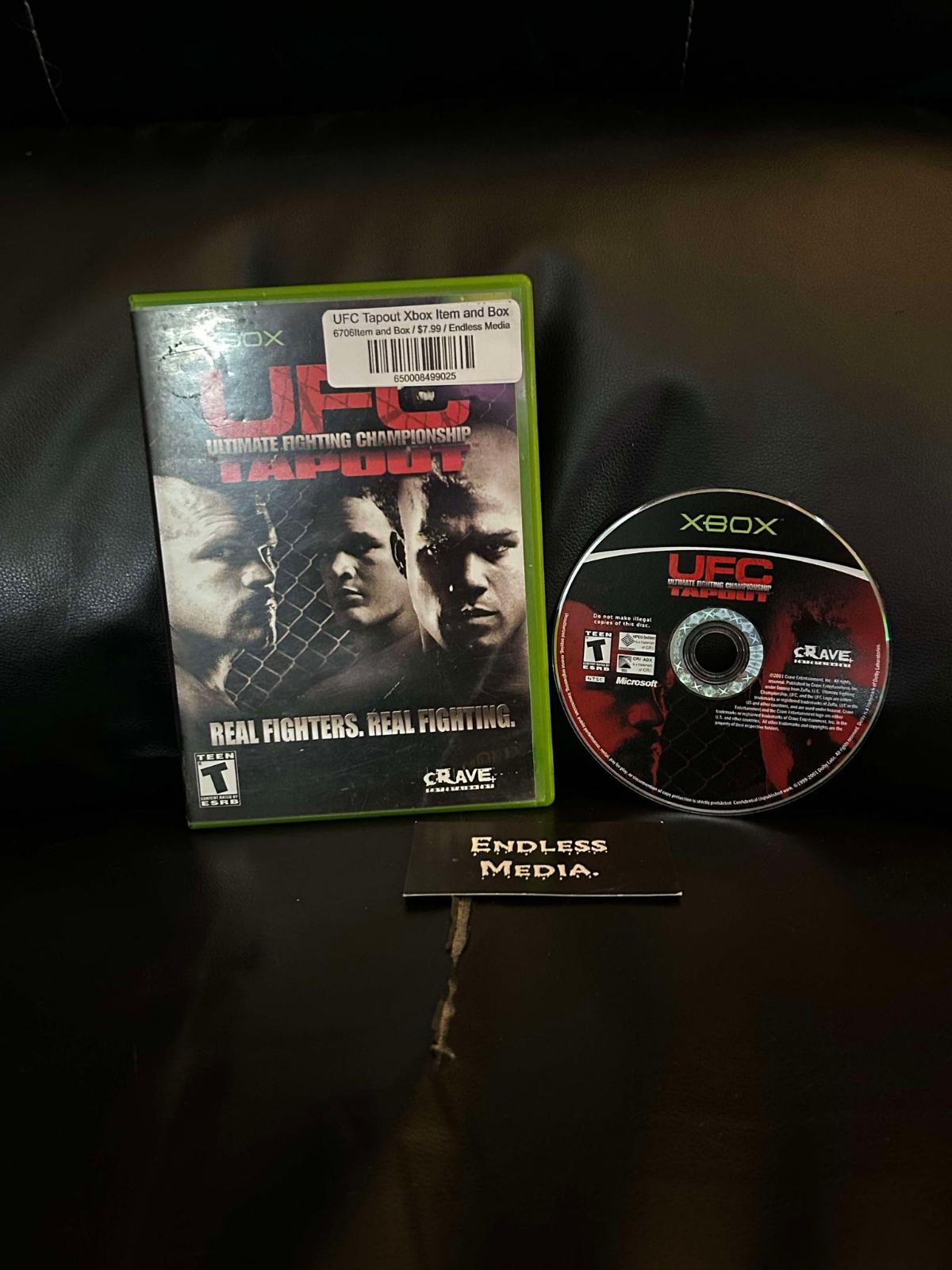 UFC Tapout Microsoft Xbox Item and Box Video Game