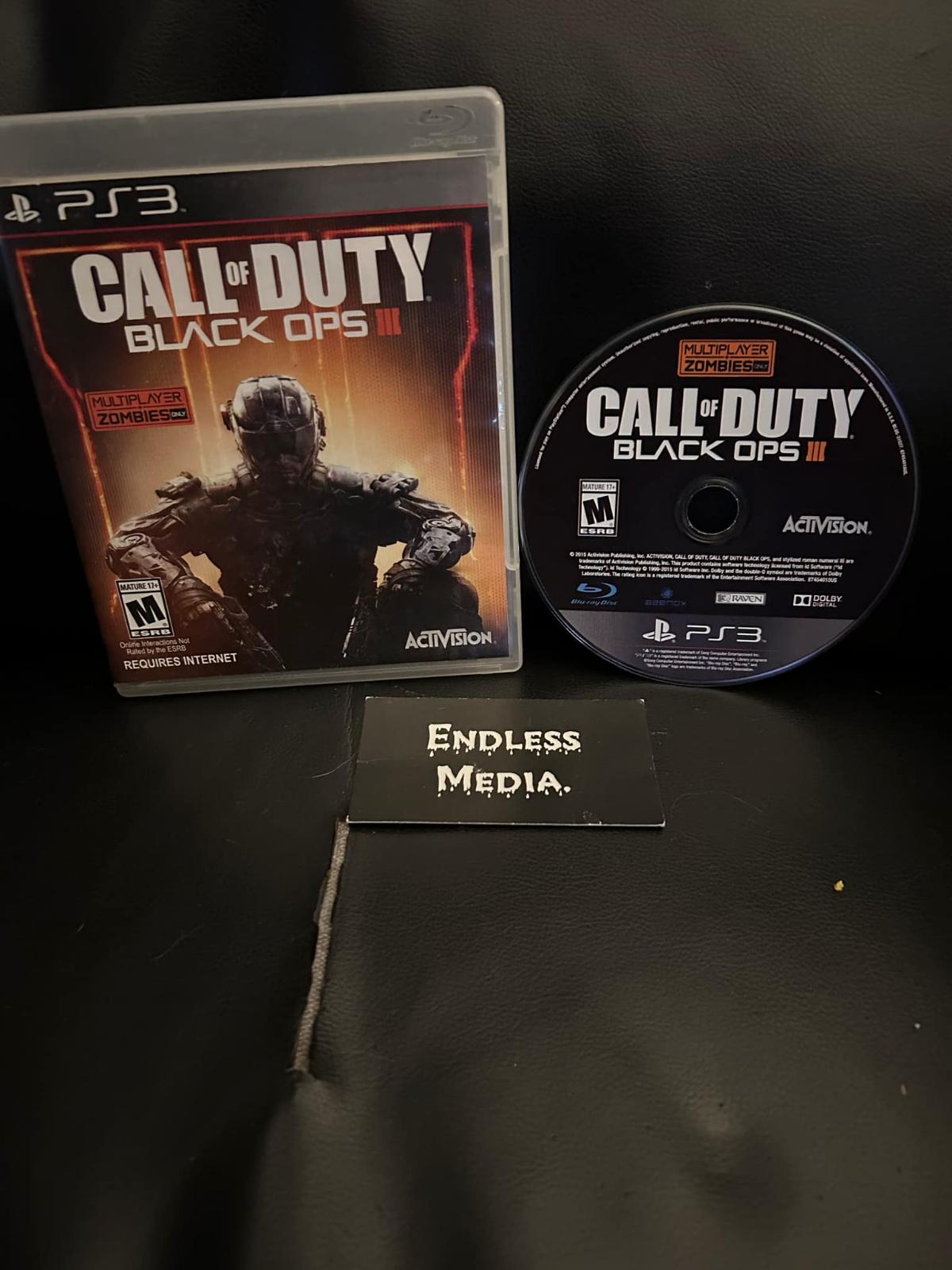 Call of Duty Black Ops III Sony Playstation 3 Item and Box Video Game