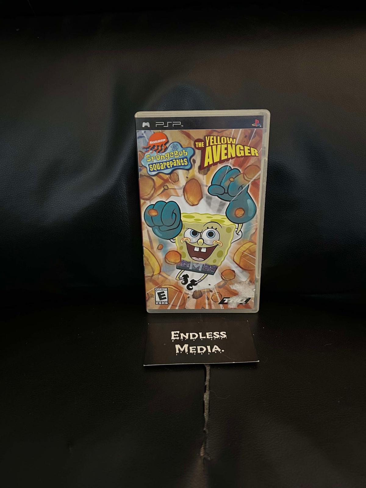 SpongeBob SquarePants The Yellow Avenger Sony PSP Box only Video Game