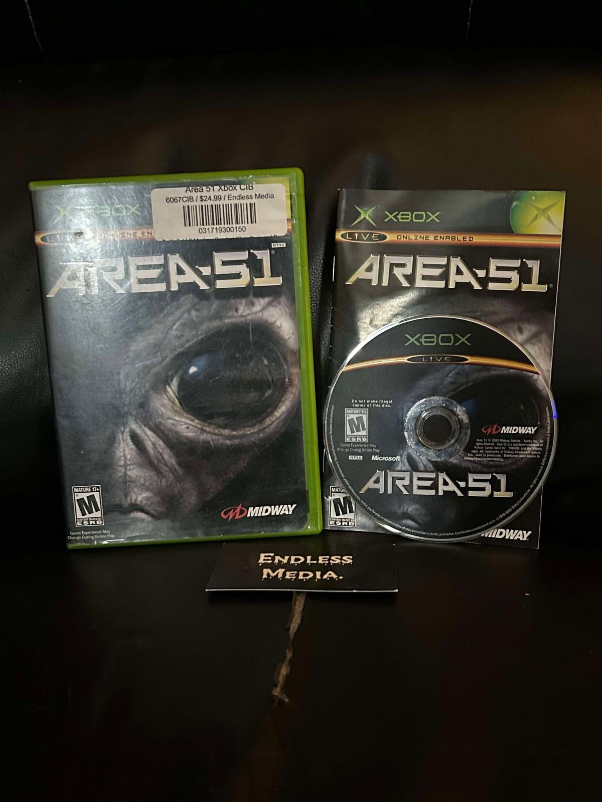 Area 51 Microsoft Xbox CIB Video Game