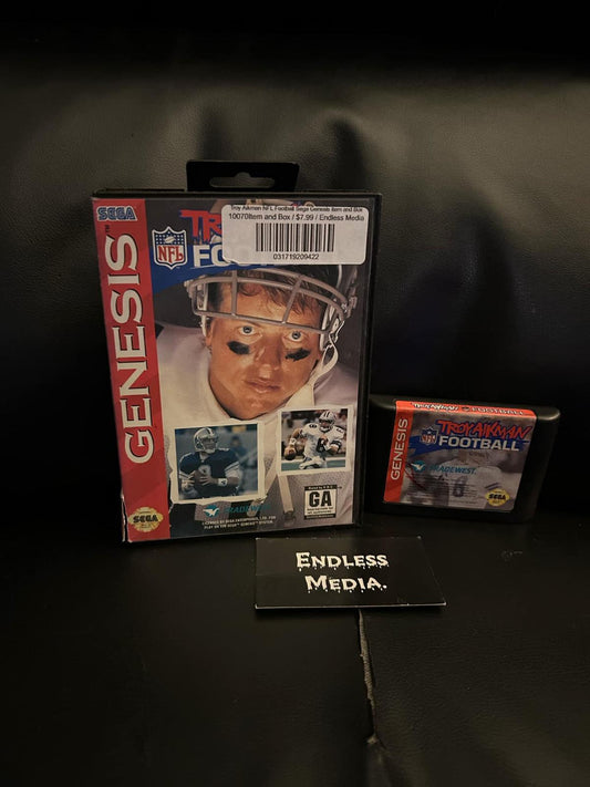 Troy Aikman NFL Football Sega Sega Genesis Item and Box Video Game