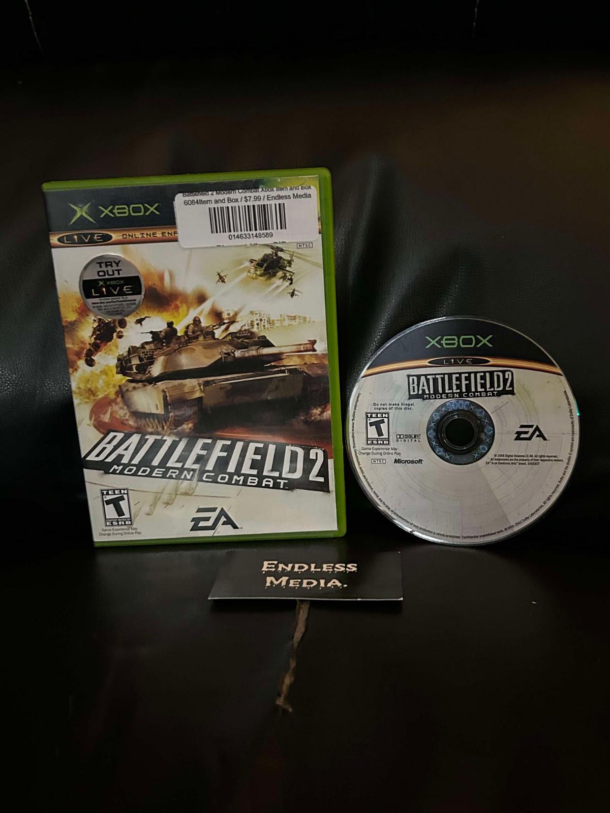 Battlefield 2 Modern Combat Microsoft Xbox Item and Box Video Game