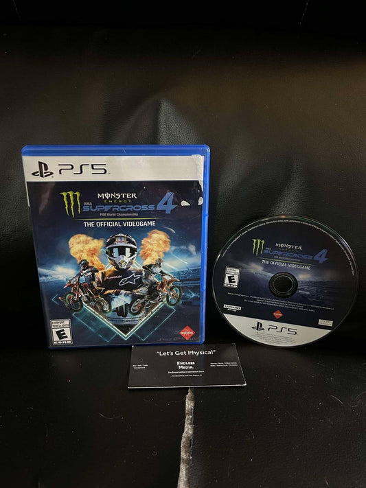 Monster Energy Supercross 4 Sony Playstation 5 Item and Box Video Game