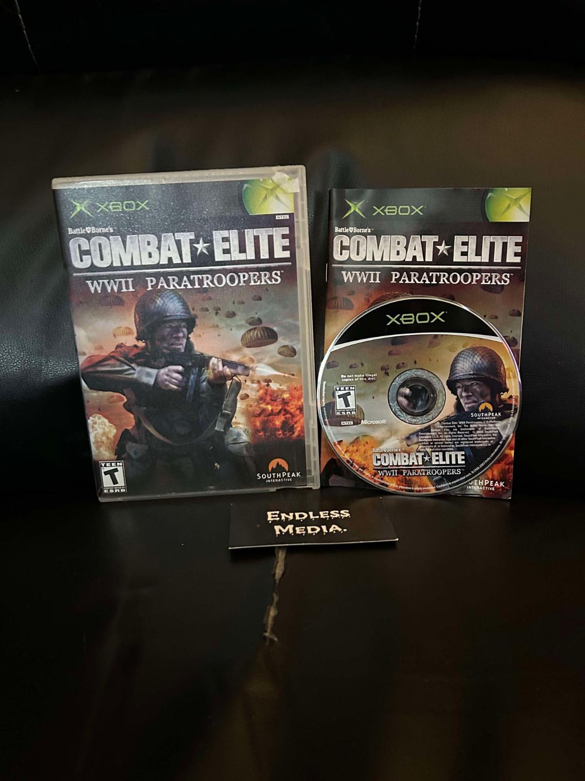 Combat Elite WWII Paratroopers Microsoft Xbox CIB Video Game