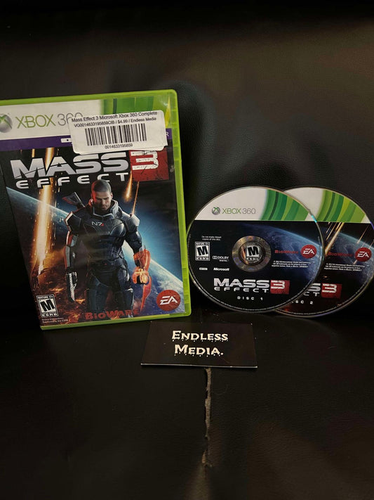 Mass Effect 3 Microsoft Xbox 360 Item and Box Video Game