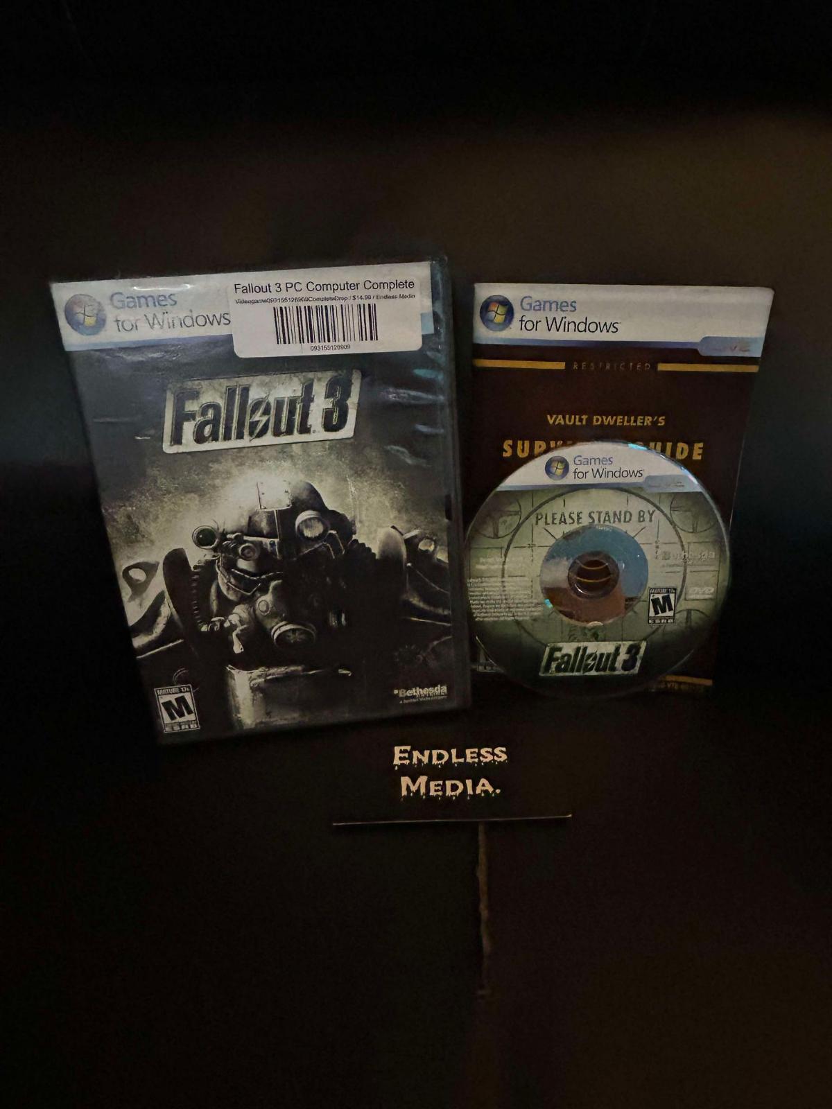 Fallout 3 PC PC Games CIB Video Game