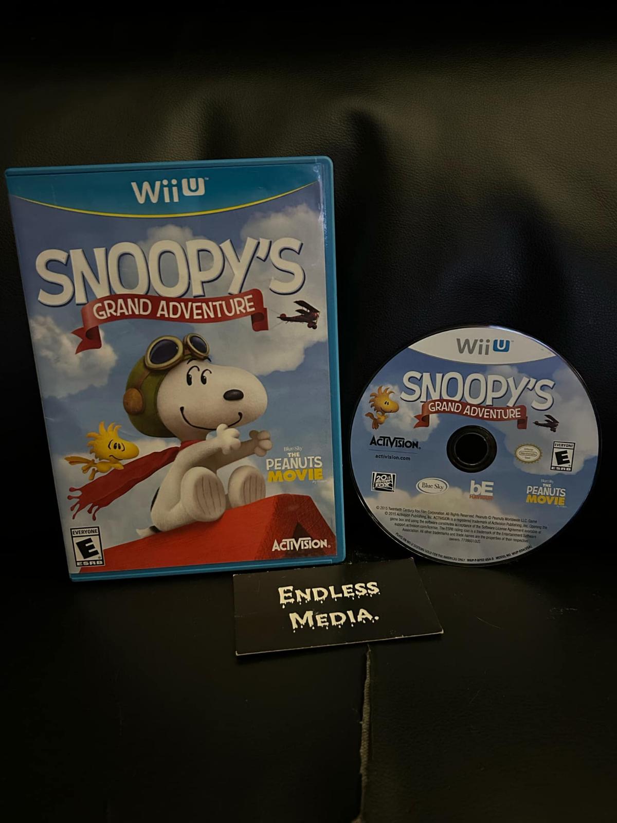 Snoopy's Grand Adventure Nintendo Wii U Item and Box Video Game