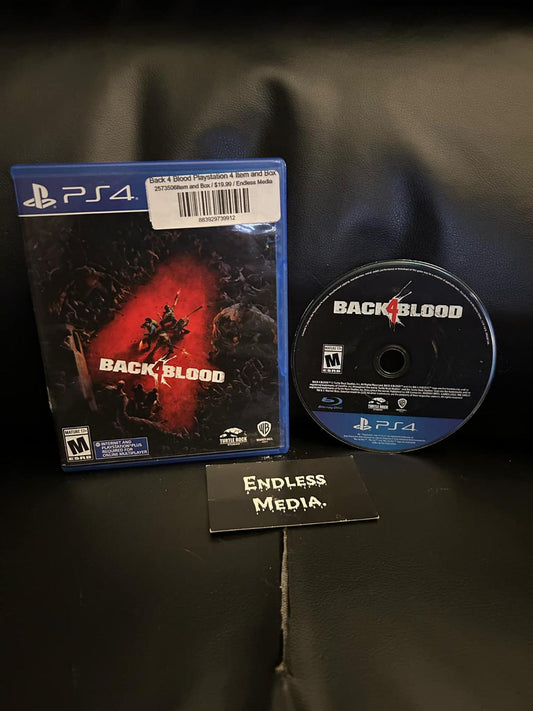 Back 4 Blood Sony Playstation 4 Item and Box Video Game