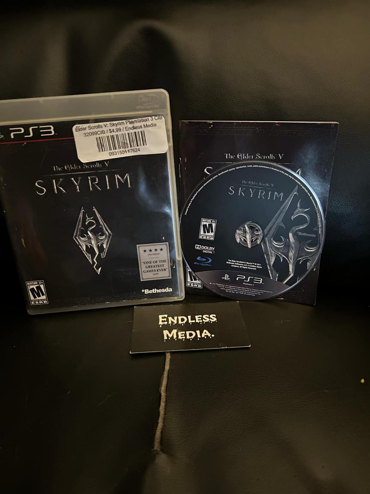 Elder Scrolls V: Skyrim Sony Playstation 3 CIB Video Game