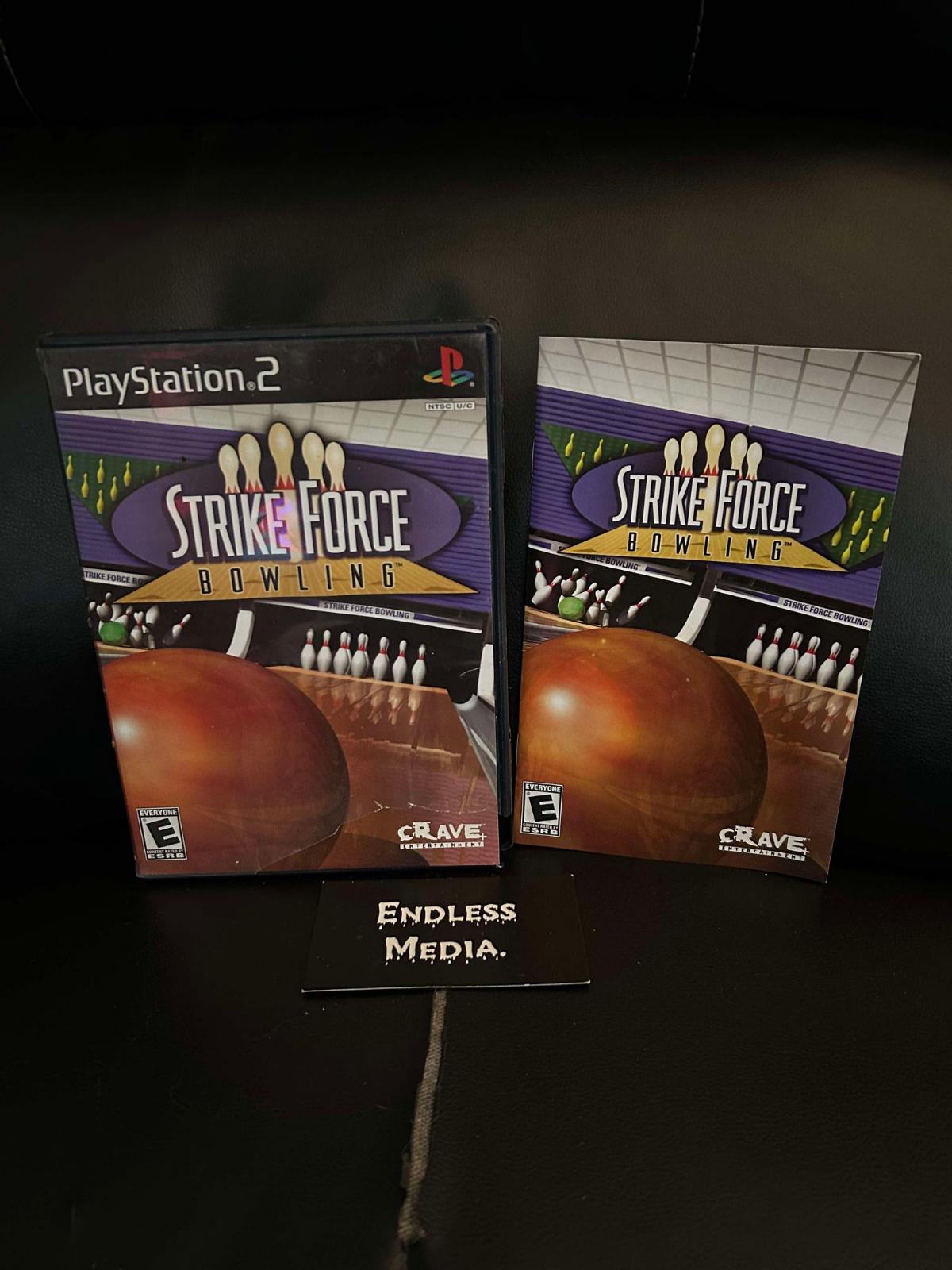 Strike Force Bowling Sony Playstation 2 Box and Manual Video Game