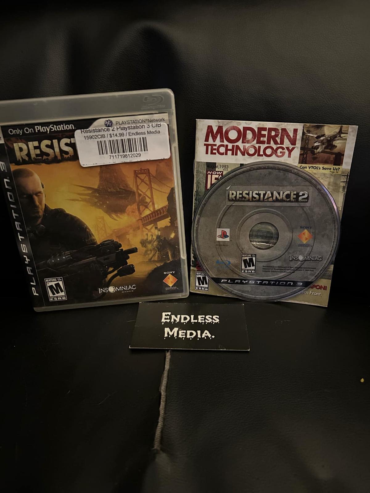 Resistance 2 Sony Playstation 3 CIB Video Game