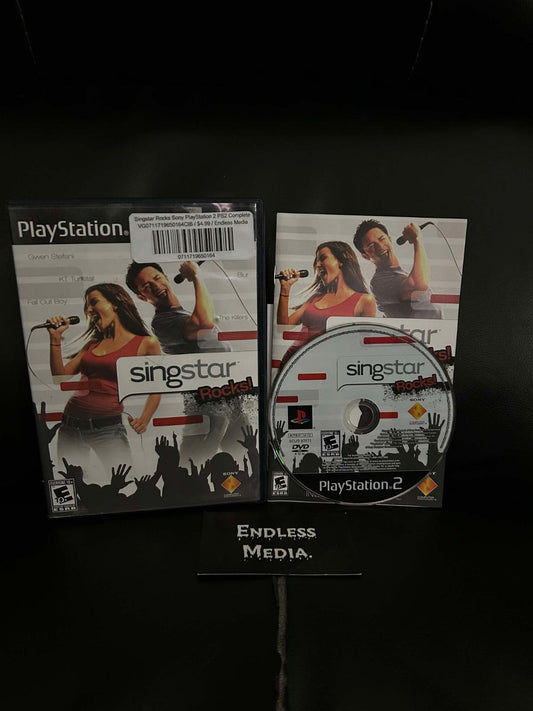 Singstar Rocks Sony Playstation 2 CIB Video Game