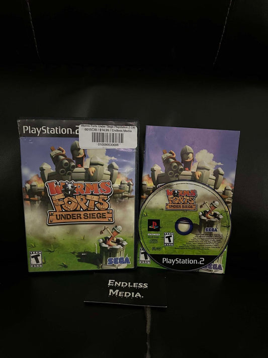 Worms Forts Under Siege Sony Playstation 2 CIB Video Game