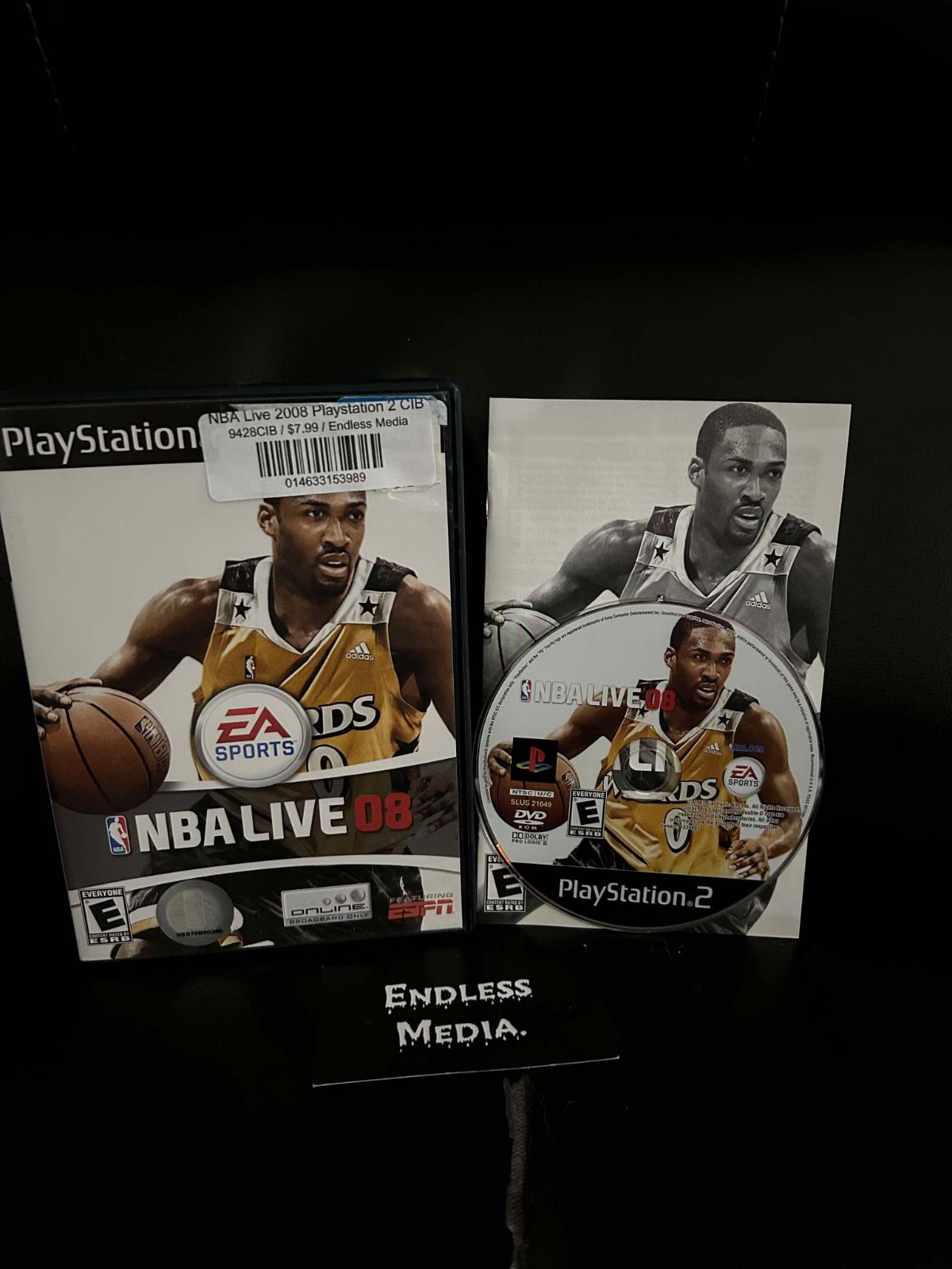 NBA Live 2008 Sony Playstation 2 CIB Video Game