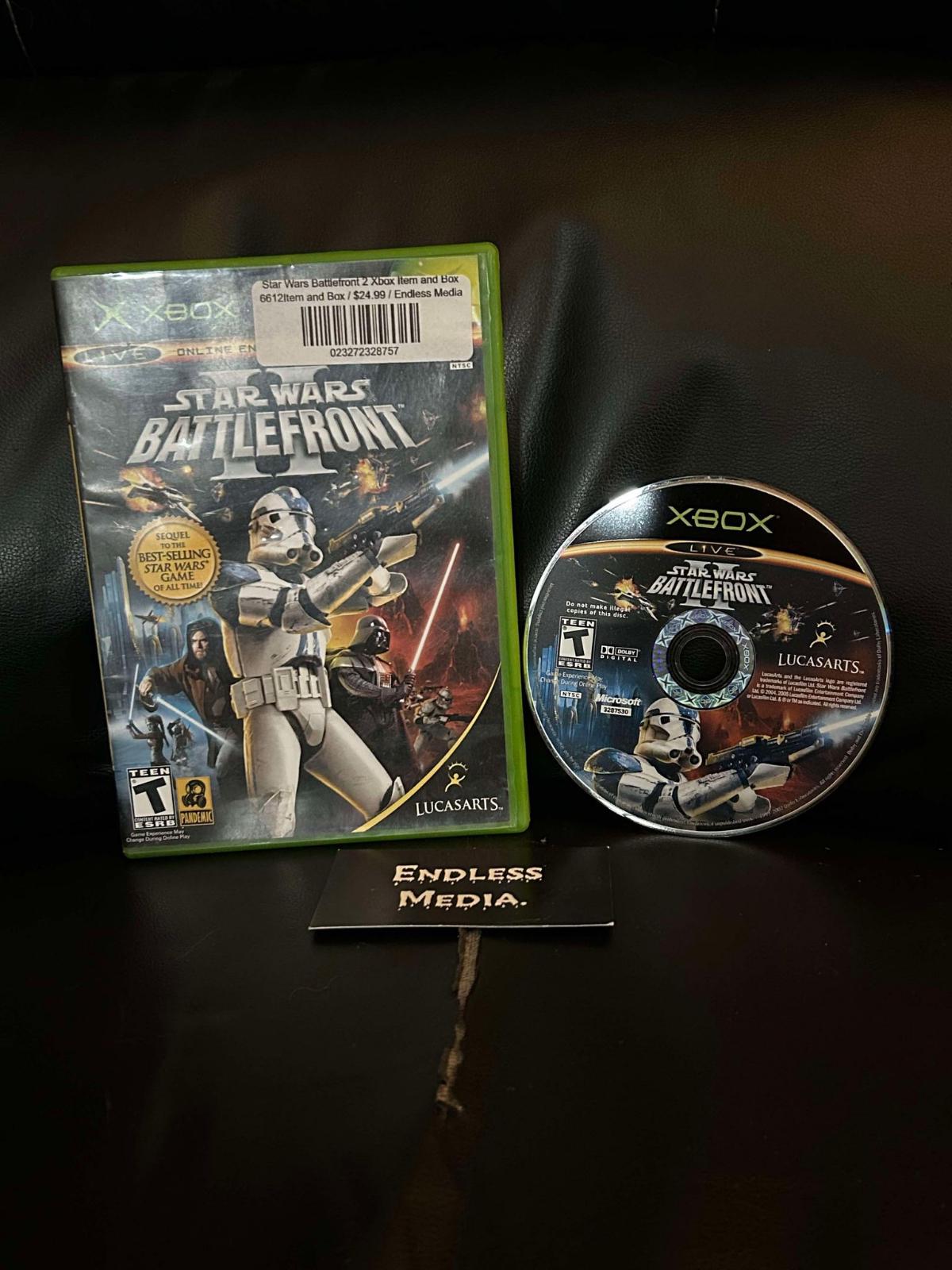 Star Wars Battlefront 2 Microsoft Xbox Item and Box Video Game