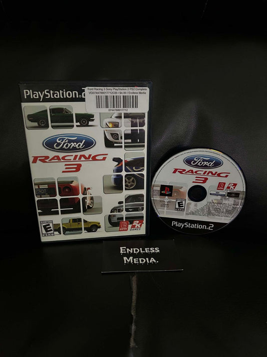 Ford Racing 3 Sony Playstation 2 Item and Box Video Game