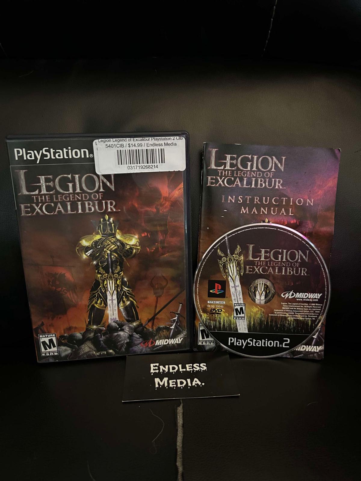 Legion Legend of Excalibur Sony Playstation 2 CIB Video Game