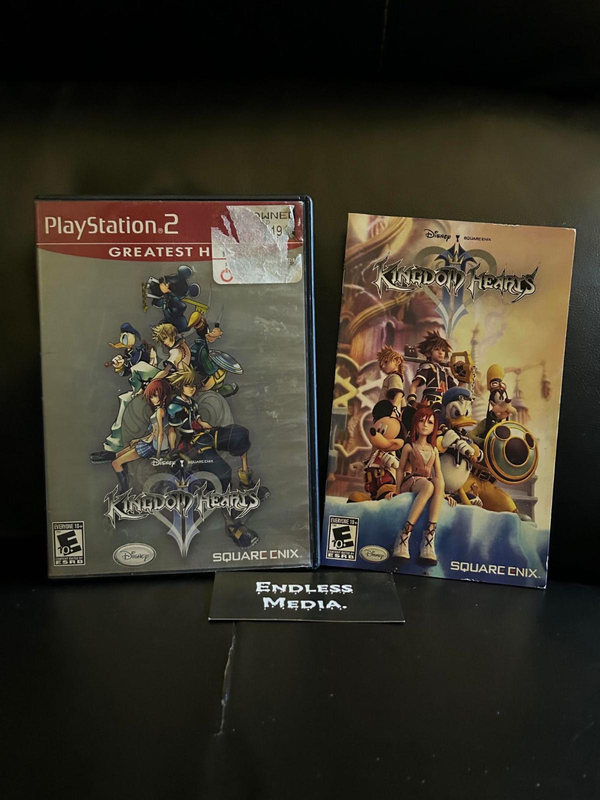 Kingdom Hearts 2 [Greatest Hits] Sony Playstation 2 Box and Manual Video Game