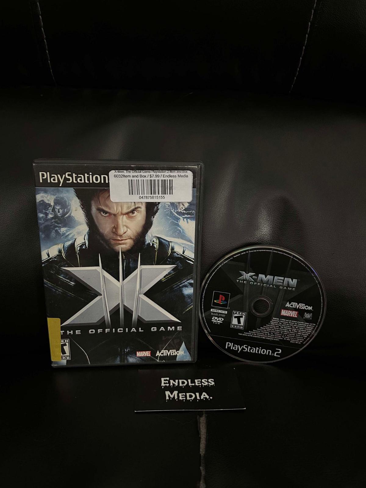 X-Men: The Official Game Sony Playstation 2 Item and Box Video Game